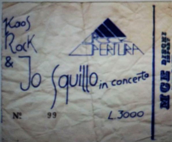 Biglietto Jo Squillo Latina 1982