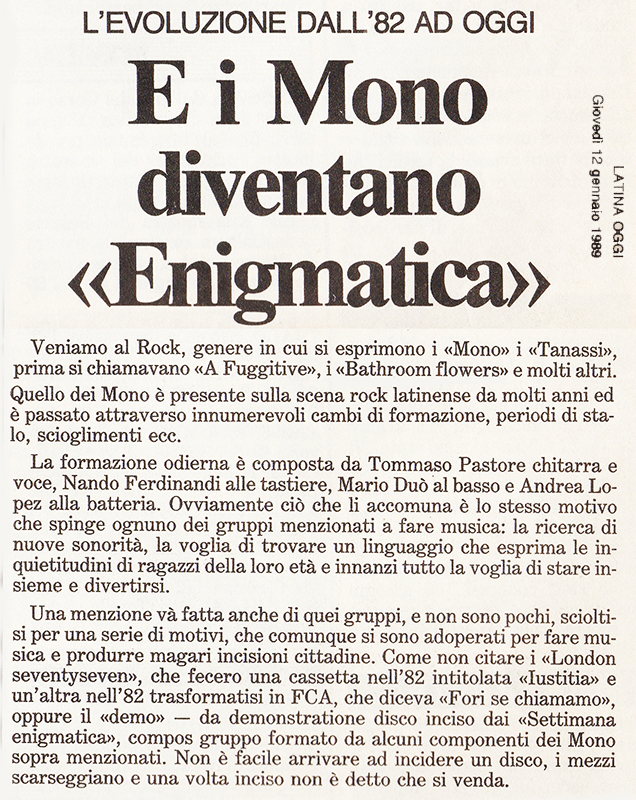 Mono Settimana Enigmatica Latina