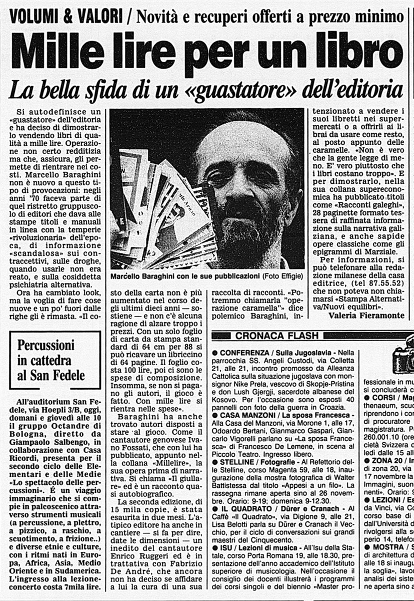stampa alternativa millelire
